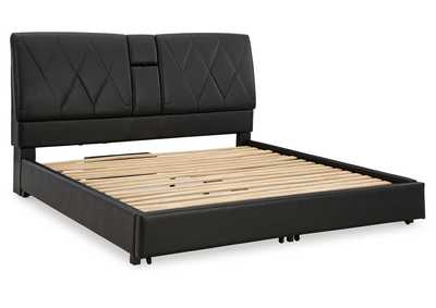 Beckilore King Upholstered Storage Bed