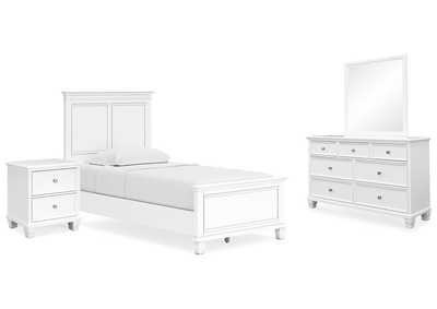 Image for Fortman Twin Panel Bed with Mirrored Dresser and Nightstand