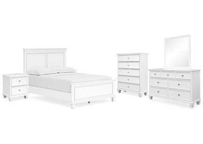 Fortman Full Panel Bed with Mirrored Dresser, Chest and Nightstand,Signature Design By Ashley