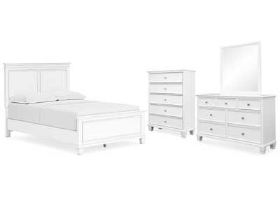 Image for Fortman Full Panel Bed with Mirrored Dresser and Chest