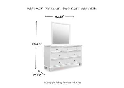 Fortman Queen Panel Bed with Mirrored Dresser,Signature Design By Ashley