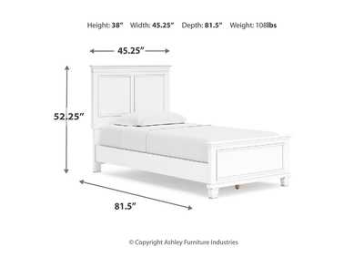 Fortman Twin Panel Bed, Dresser and Mirror,Signature Design By Ashley