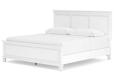 Fortman King Panel Bed with Mirrored Dresser, Chest and Nightstand,Signature Design By Ashley