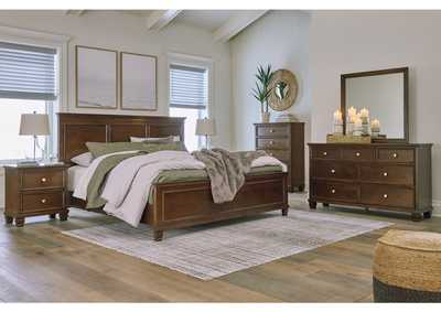 Danabrin King Panel Bed with Mirrored Dresser and Nightstand,Signature Design By Ashley