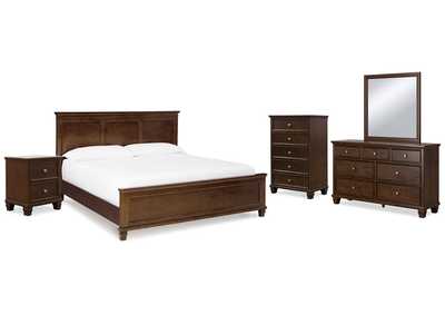 Danabrin King Panel Bed with Mirrored Dresser, Chest and Nightstand,Signature Design By Ashley