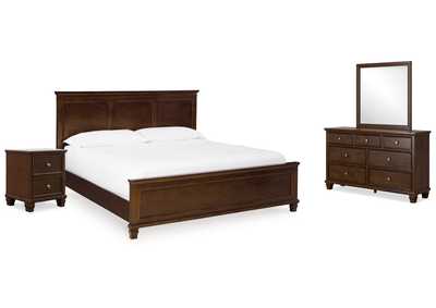 Danabrin King Panel Bed with Mirrored Dresser and Nightstand,Signature Design By Ashley