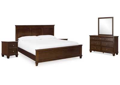 Danabrin King Panel Bed with Mirrored Dresser and 2 Nightstands,Signature Design By Ashley