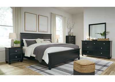 Lanolee King Panel Bed with Mirrored Dresser, Chest and Nightstand,Signature Design By Ashley