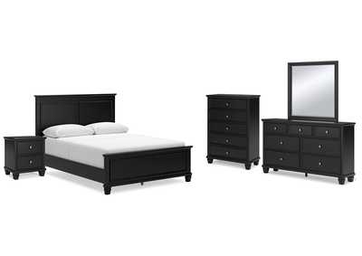 Lanolee Queen Panel Bed with Mirrored Dresser, Chest and Nightstand,Signature Design By Ashley