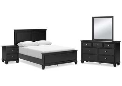 Lanolee Queen Panel Bed with Mirrored Dresser and Nightstand,Signature Design By Ashley