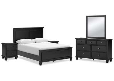 Lanolee Queen Panel Bed with Mirrored Dresser and 2 Nightstands,Signature Design By Ashley