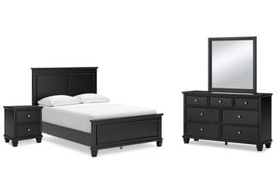 Image for Lanolee Full Panel Bed with Mirrored Dresser and Nightstand