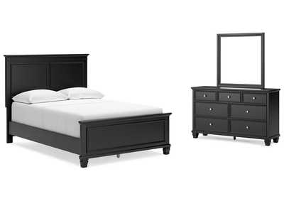 Image for Lanolee Full Panel Bed with Mirrored Dresser