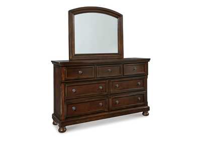 Porter Queen Sleigh Bed, Dresser, Mirror, Chest and Nightstand,Millennium