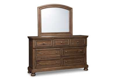 Flynnter King Panel Bed with Mirrored Dresser, Chest and 2 Nightstands,Signature Design By Ashley