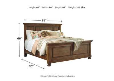 Flynnter California King Panel Bed with Mirrored Dresser, Chest and 2 Nightstands,Signature Design By Ashley