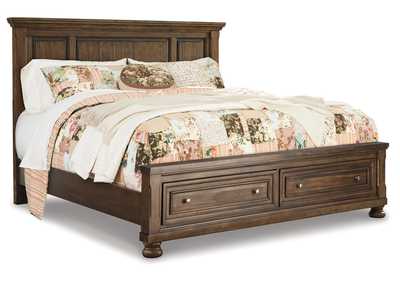 Flynnter Queen Panel Bed with 2 Storage Drawers with Mirrored Dresser,Signature Design By Ashley