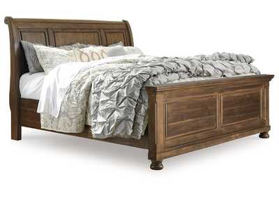 Flynnter California King Panel Bed with 2 Storage Drawers