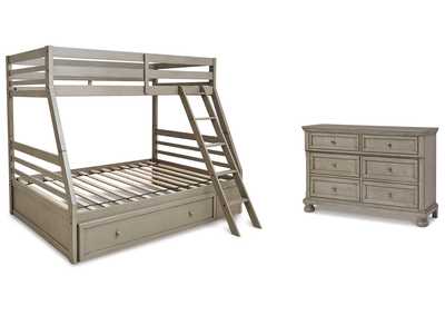 Lettner Twin over Full Bunk Bed and Dresser