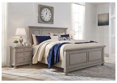 Lettner King Panel Bed, Dresser, Mirror and 2 Nightstands,Signature Design By Ashley