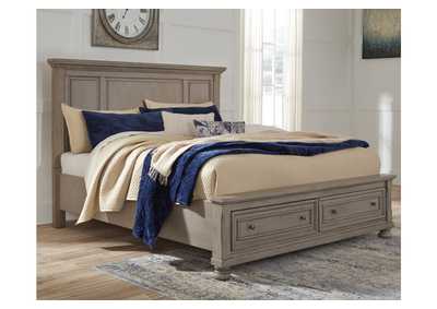 Lettner Queen Panel Storage Bed, Dresser, Mirror and Nightstand,Signature Design By Ashley