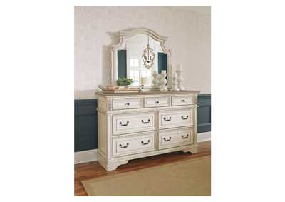 Realyn Queen Upholstered Panel Bed with Mirrored Dresser and Chest,Signature Design By Ashley