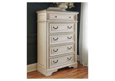 Realyn Queen Upholstered Bed, Dresser, Mirror, Chest and Nightstand,Signature Design By Ashley