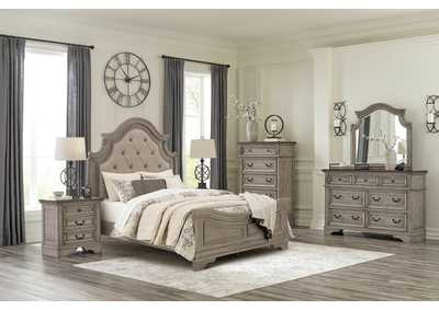 Lodenbay Queen Upholstered Panel Bed, Dresser, Mirror, Chest and Nightstand,Signature Design By Ashley