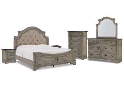 Lodenbay California King Panel Bed with Mirrored Dresser, Chest and 2 Nightstands,Signature Design By Ashley