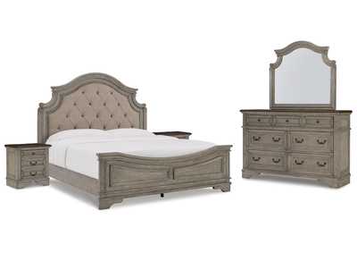 Lodenbay California King Panel Bed with Mirrored Dresser and 2 Nightstands,Signature Design By Ashley