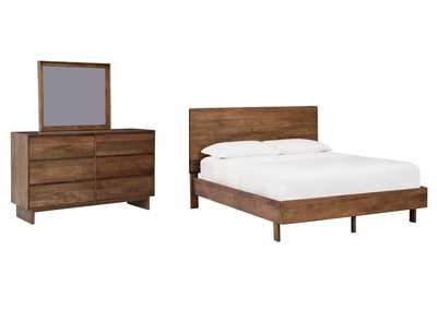 Isanti California King Panel Bed with Mirrored Dresser,Millennium