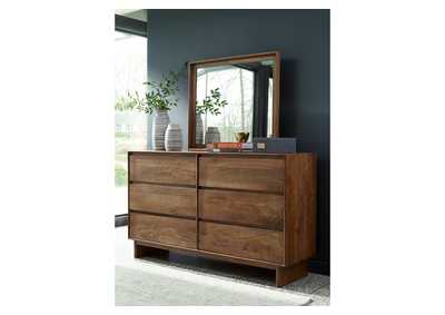 Isanti California King Panel Bed with Mirrored Dresser,Millennium