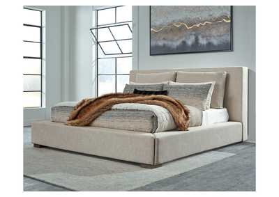 Langford King Upholstered Bed,Millennium
