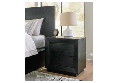 Londer California King Panel Bed with Mirrored Dresser, Chest and Nightstand,Millennium