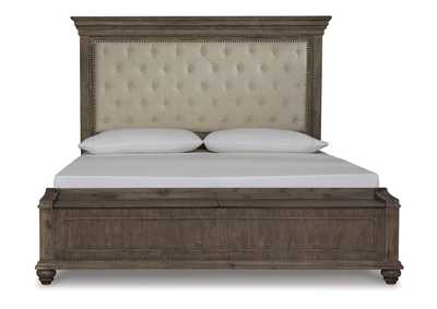 Johnelle King Upholstered Panel Bed with Storage,Millennium