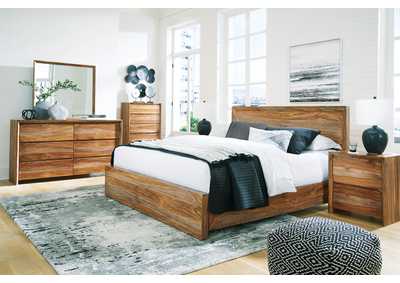 Dressonni King Panel Bed with Mirrored Dresser,Signature Design By Ashley