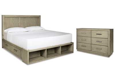 Image for Fawnburg California King Panel Bed with Storage with Dresser