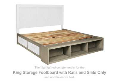 Fawnburg King Panel Bed with Storage,Millennium