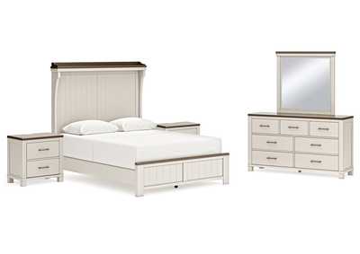 Darborn Queen Panel Bed with Mirrored Dresser and 2 Nightstands,Signature Design By Ashley