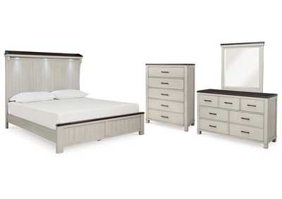 Darborn California King Panel Bed with Mirrored Dresser and Chest,Signature Design By Ashley