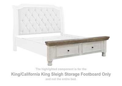 Havalance California King Sleigh Bed with Storage, Dresser and Mirror,Millennium