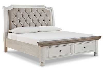 Havalance King Sleigh Bed with Storage with Mirrored Dresser,Millennium