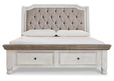 Havalance Queen Sleigh Bed with Storage with Mirrored Dresser,Millennium