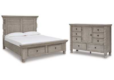 Harrastone Queen Panel Bed with Dresser
