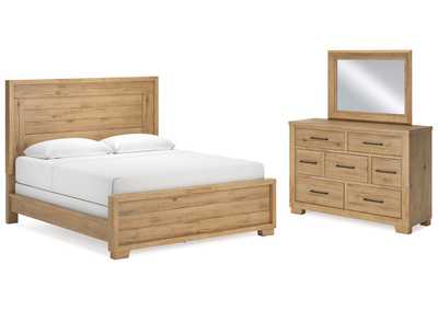 Galliden California King Panel Bed with Mirrored Dresser,Signature Design By Ashley