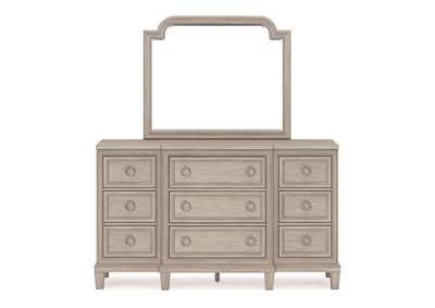 Image for Jorlaina California King Upholstered Panel Bed, Dresser and Mirror