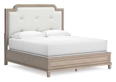 Jorlaina King Upholstered Panel Bed