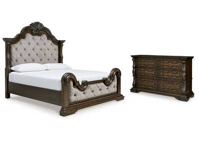 Maylee Queen Upholstered Bed with Dresser,Signature Design By Ashley