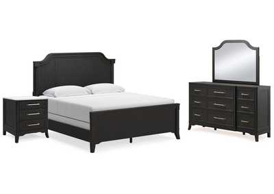 Image for Welltern King Panel Bed with Mirrored Dresser and Nightstand