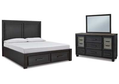 Image for Foyland Queen Panel Storage Bed, Dresser and Mirror